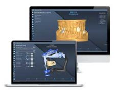 Laptops showing EGS DentalCad software