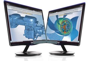 Monitor showing Leios Software | Monitor che mostra il software Leios