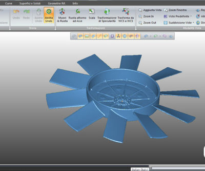 Fan 3D model example using Leios software