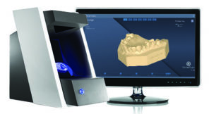 About EGSolutions, Monitor showing DentalCad and DScan 4 - 2017 DentalCad 6 and DScan 4 Launch